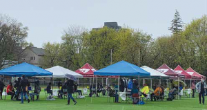 Old Ottawa East’s business establishments offered generous donations, including these tents, to the two Jabapalooza events in the community.  Photo Supplied